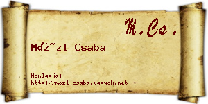 Mözl Csaba névjegykártya
