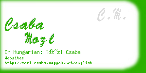 csaba mozl business card